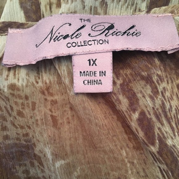 Nicole Richie Printed Raglan Sleeve Blouse & Tank - Picture 5 of 9